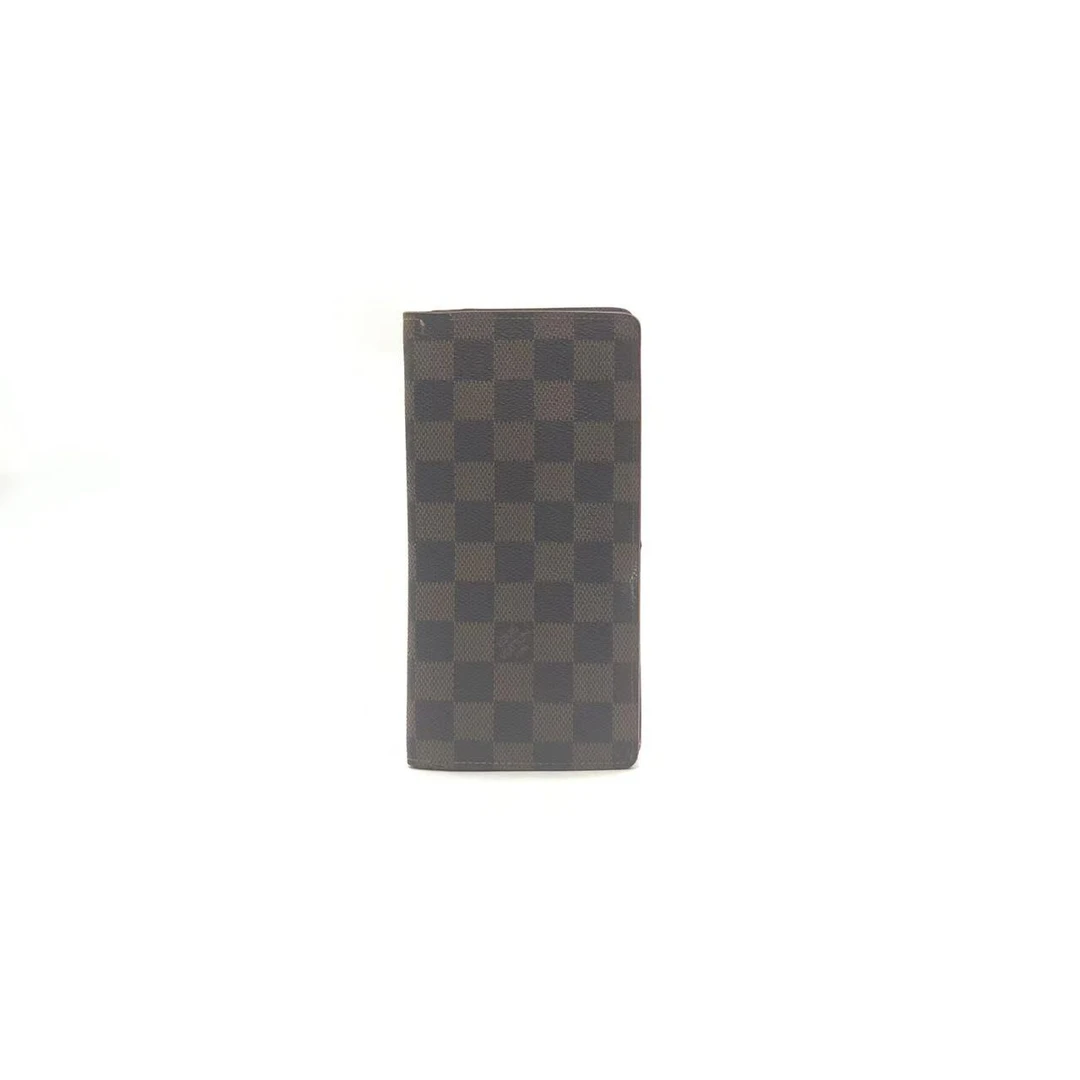 95新 LouisVuitton/路易威登 棕棋盘格钱包