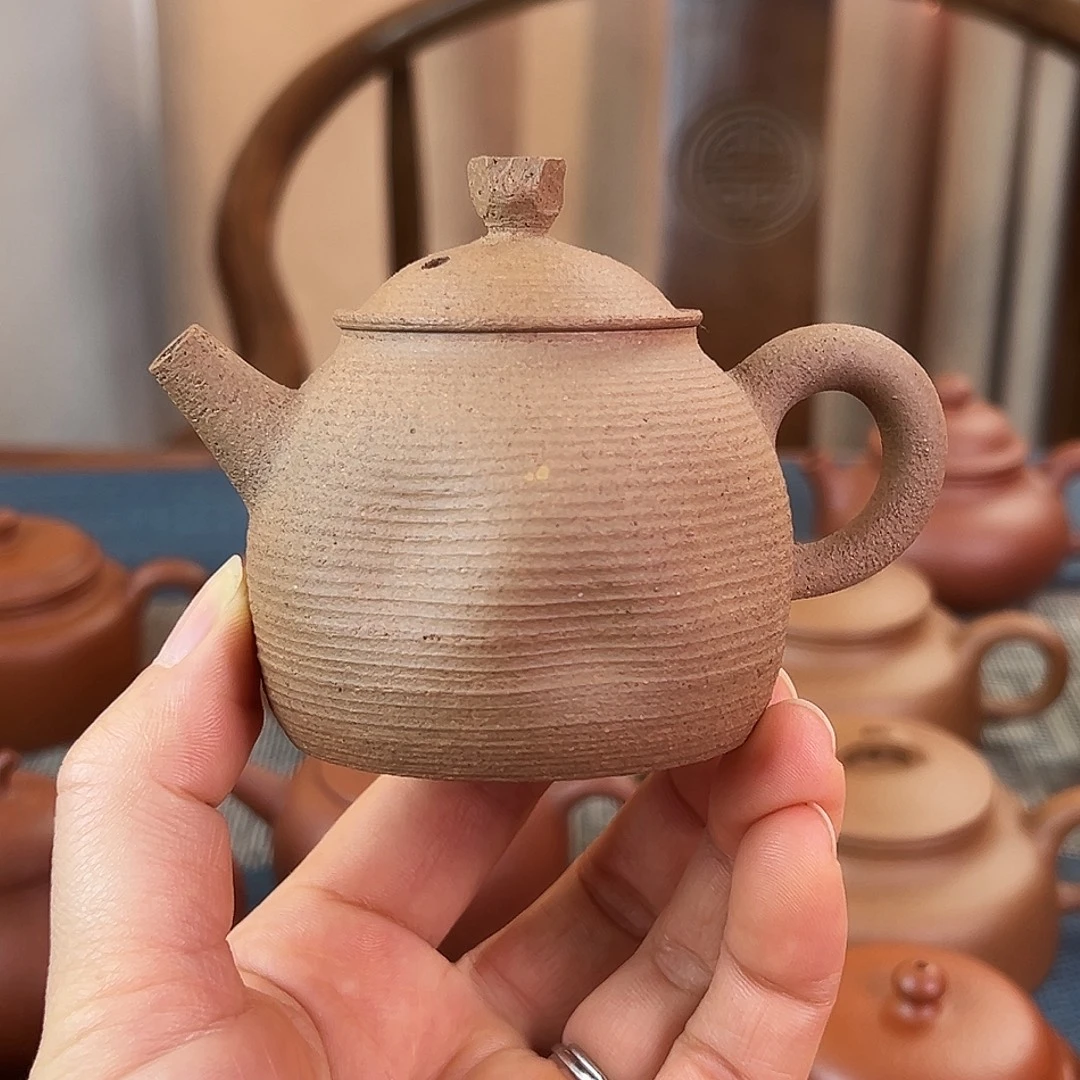 茶壶紫砂精品原矿 顽石 松花泥 全手工制作 120cc