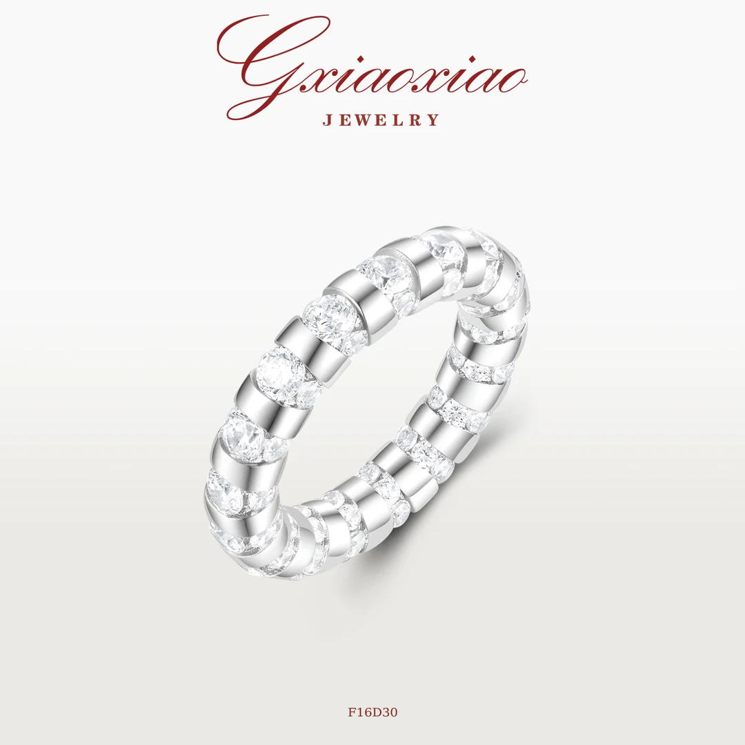 G XIAOXIAO 镀K金 【星落璀璨】气质时尚百搭个性戒指 F16D30