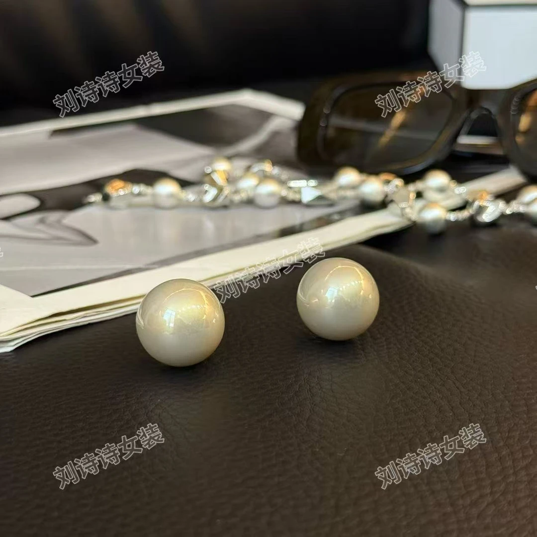 非金属仿珍珠耳饰 00394诗诗推荐高级轻奢时尚气质奢华大珍珠耳环