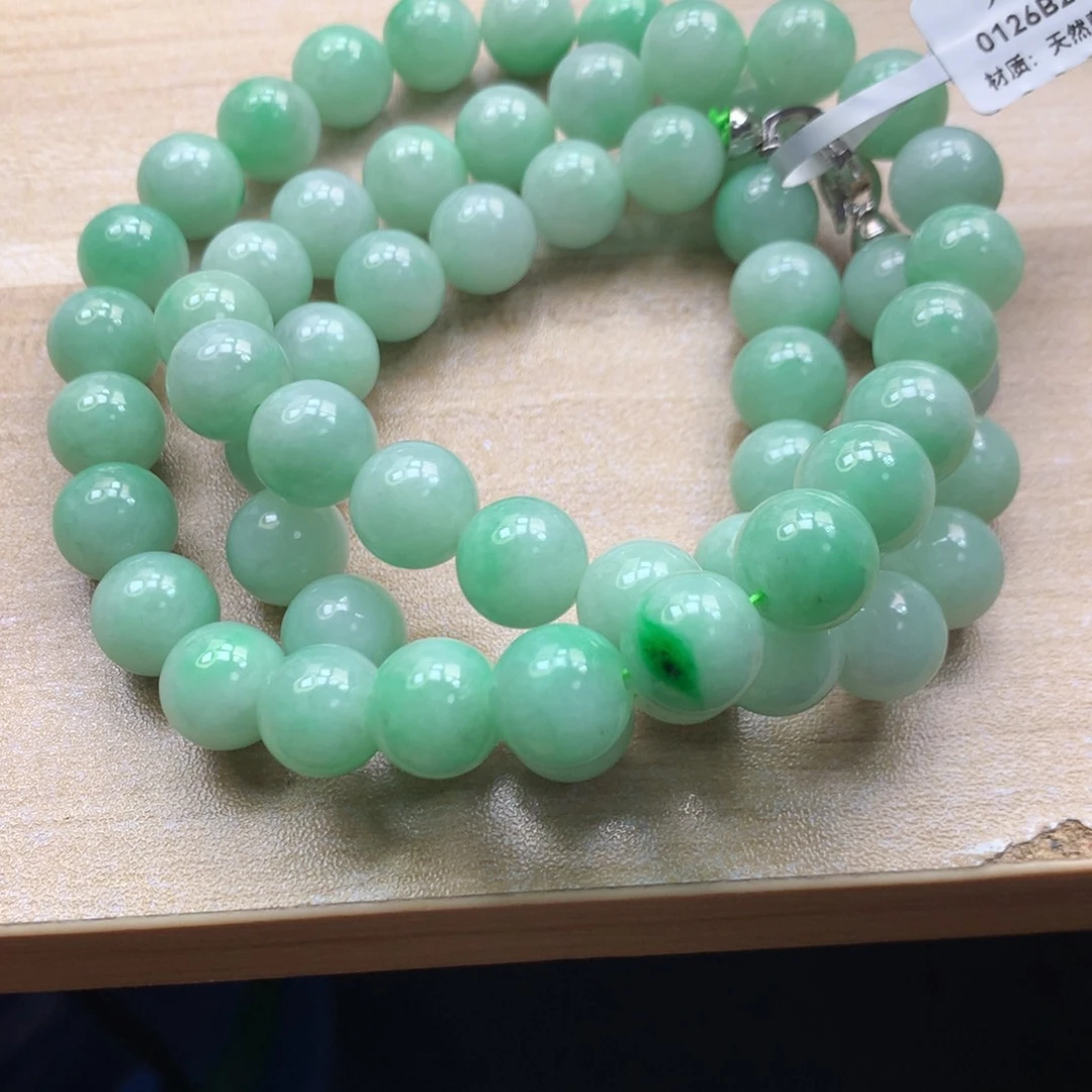 颈饰未镶嵌翡翠小*朵吊坠