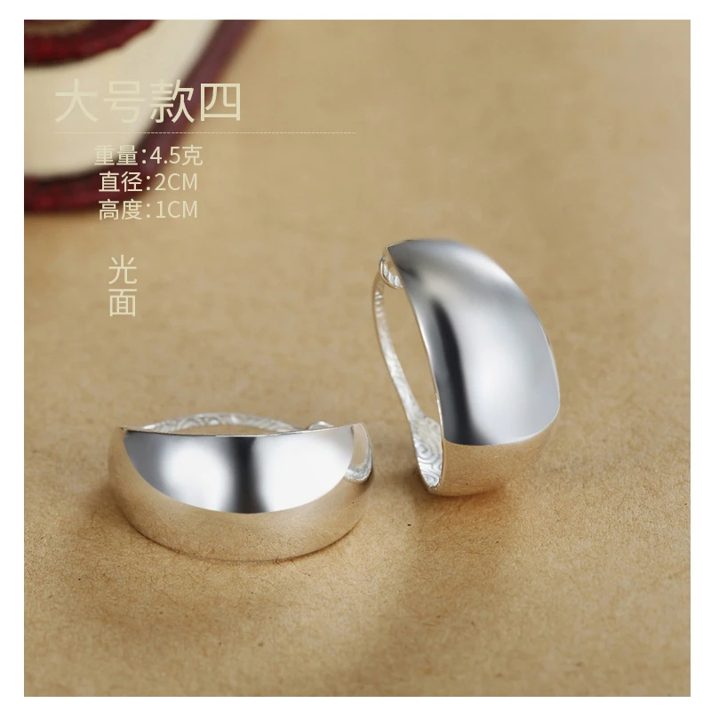 9999正品纯银耳环耳圈耳坠999足银中老人送妈妈礼物银耳饰高级感