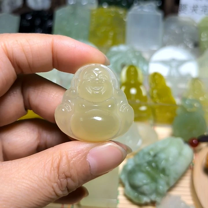 岫玉吊坠(不含链)未镶嵌明**影