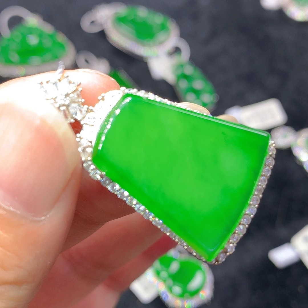 翡翠银S925镶嵌颈饰我