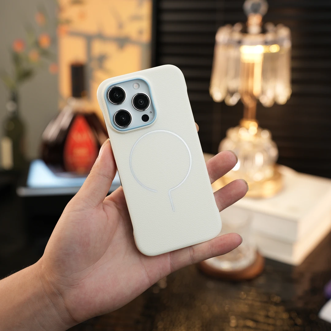 纤细问号磁吸散热壳适用苹果13~16系列无边框手机壳超薄简约防摔