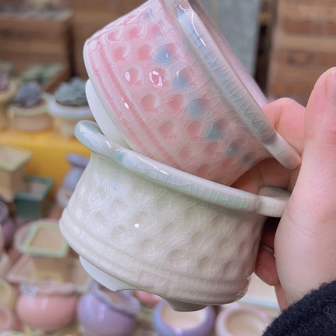 红陶陶瓷花盆当场满12包邮