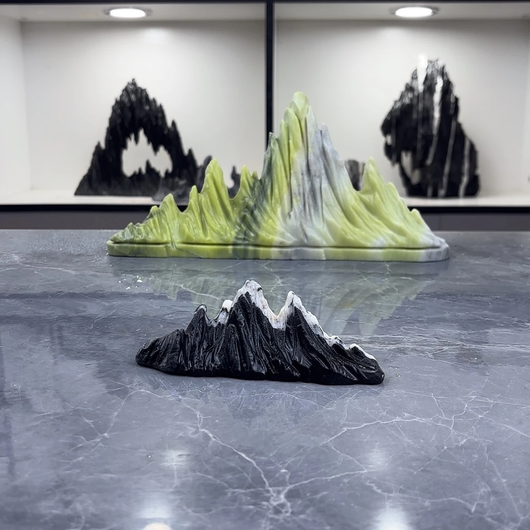 ***石材灵璧石雕刻山峰