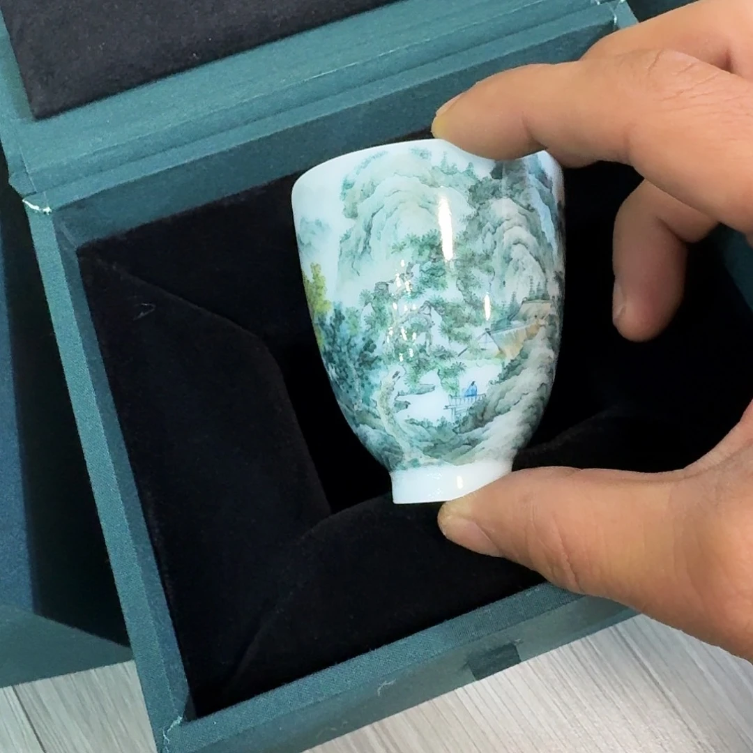 瓷片大****山当代景德镇陶瓷手绘茶具