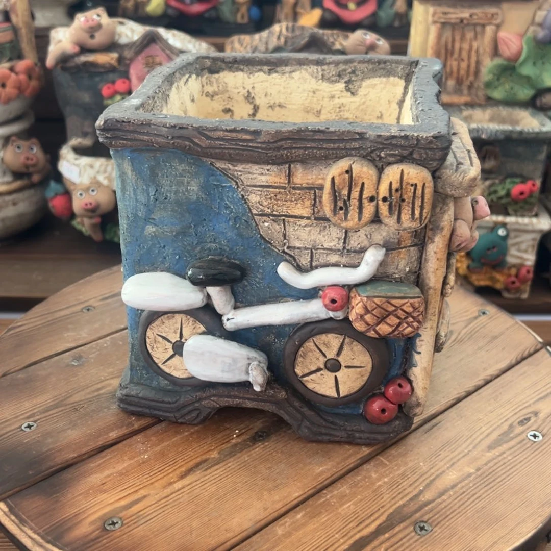 红陶嘻哈多肉花盆