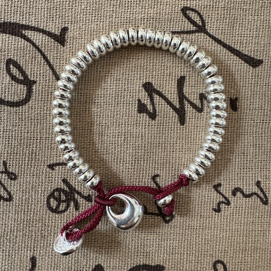 足银手链 A01盘缠手串男女可戴碎银几两红手绳款