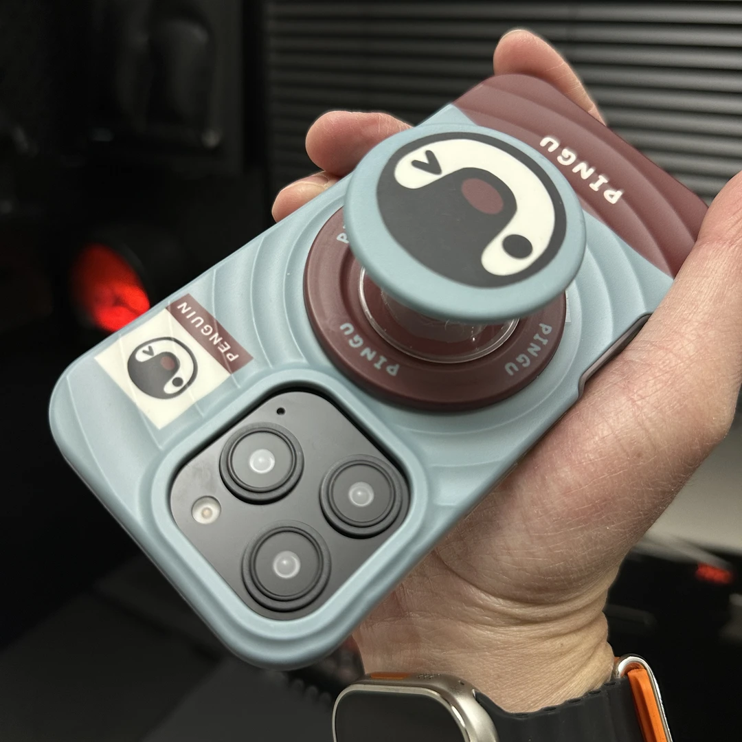 2024磁吸支架适用iphone16Promax苹果15手机壳14卡通可爱13小动物