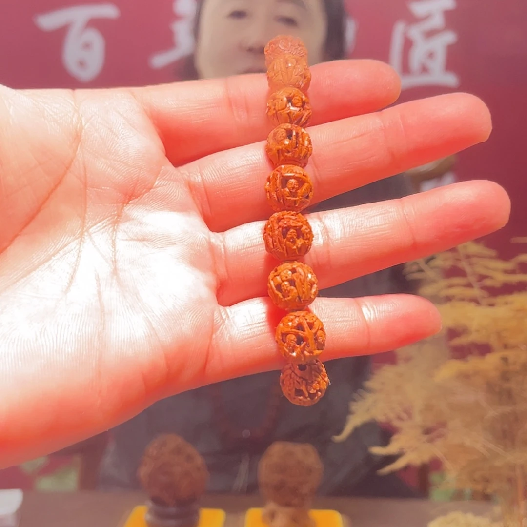 嘟***嘟橄榄核手串/手链桃核雕刻