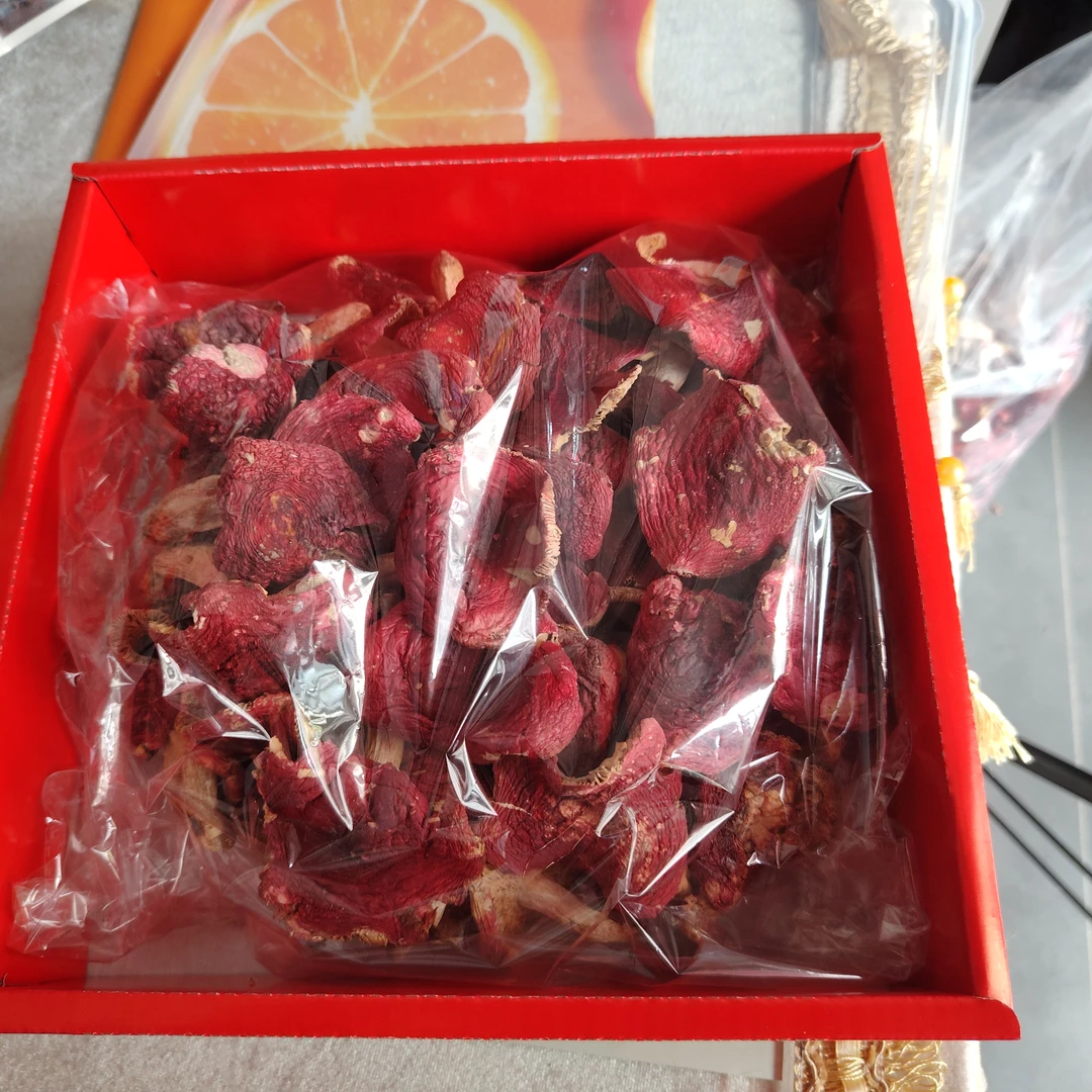 佳佳姐礼盒装云南野生红菇蓝底半开煮面煮汤煲汤必备食材