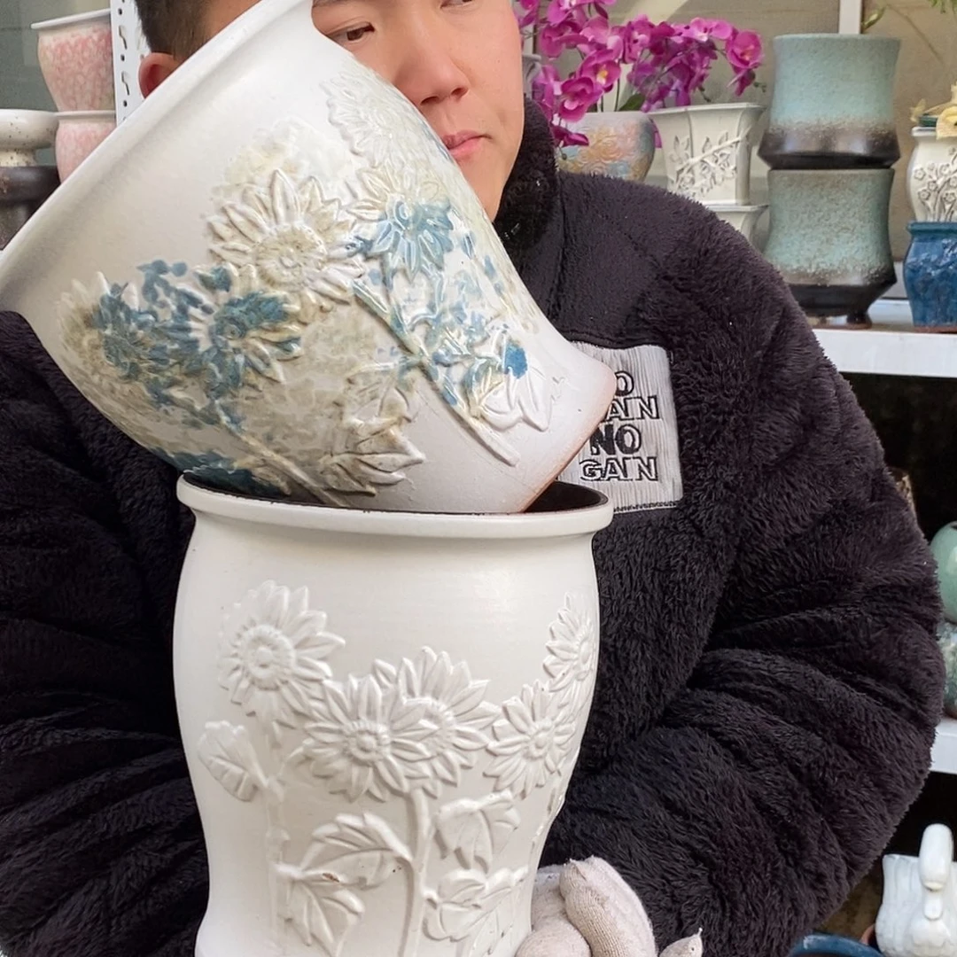 花盆紫砂口18高21福利俩个