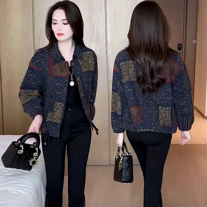 【包包家】6688早春时尚休闲洋气减龄百搭气质遮肉显瘦妈妈装短外套