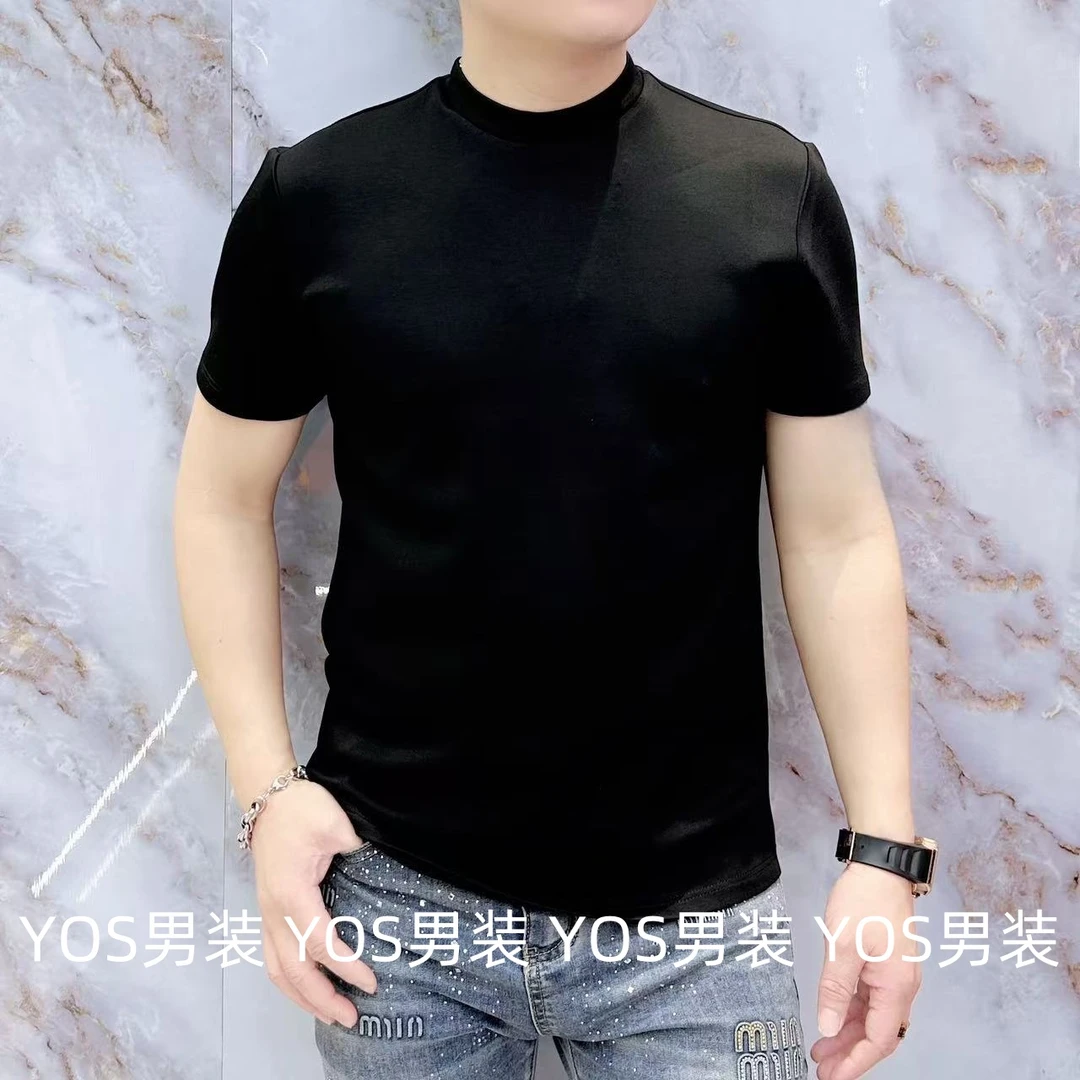 2025春夏新款男士短袖潮流纯色简约百搭圆领T恤K8073