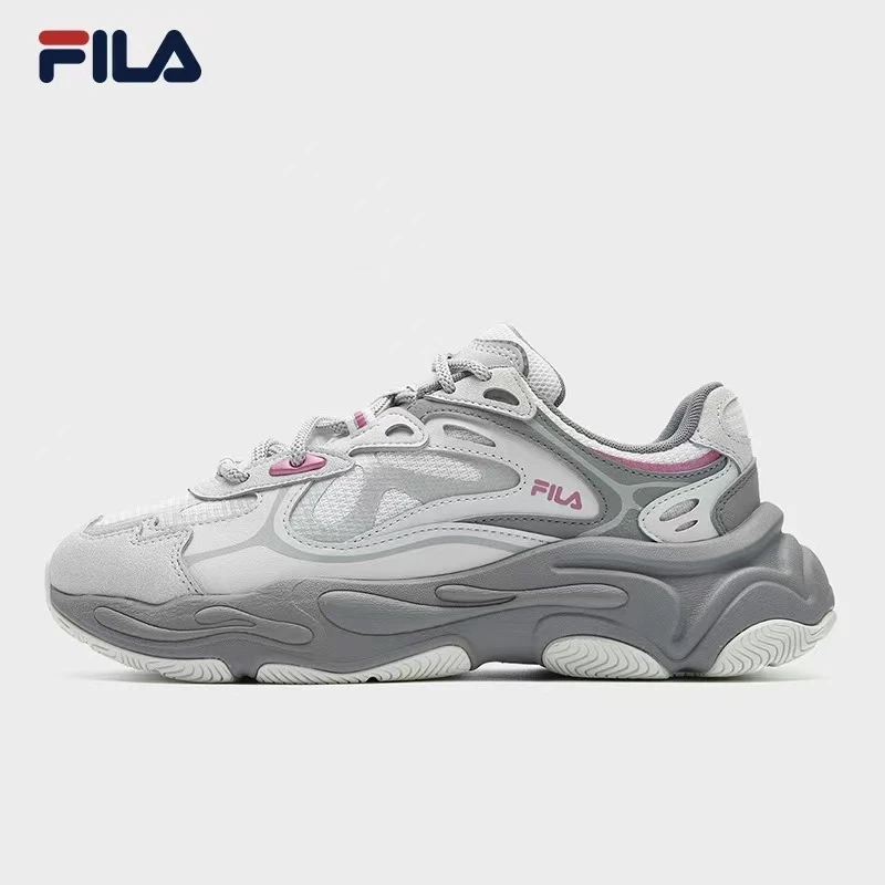 【火星4代】FILA复古跑鞋2025新款冬季情侣厚底老爹鞋F12W/M542103F