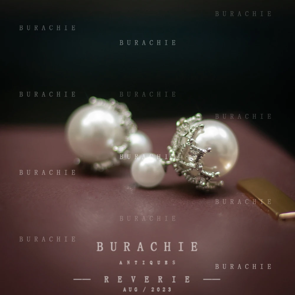 铜合金仿珍珠耳饰 白 4121 铜合金仿珍珠耳饰 巴黎初雪默曼卡尔