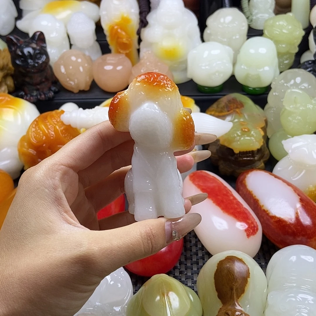 无花朵原石雕刻把件