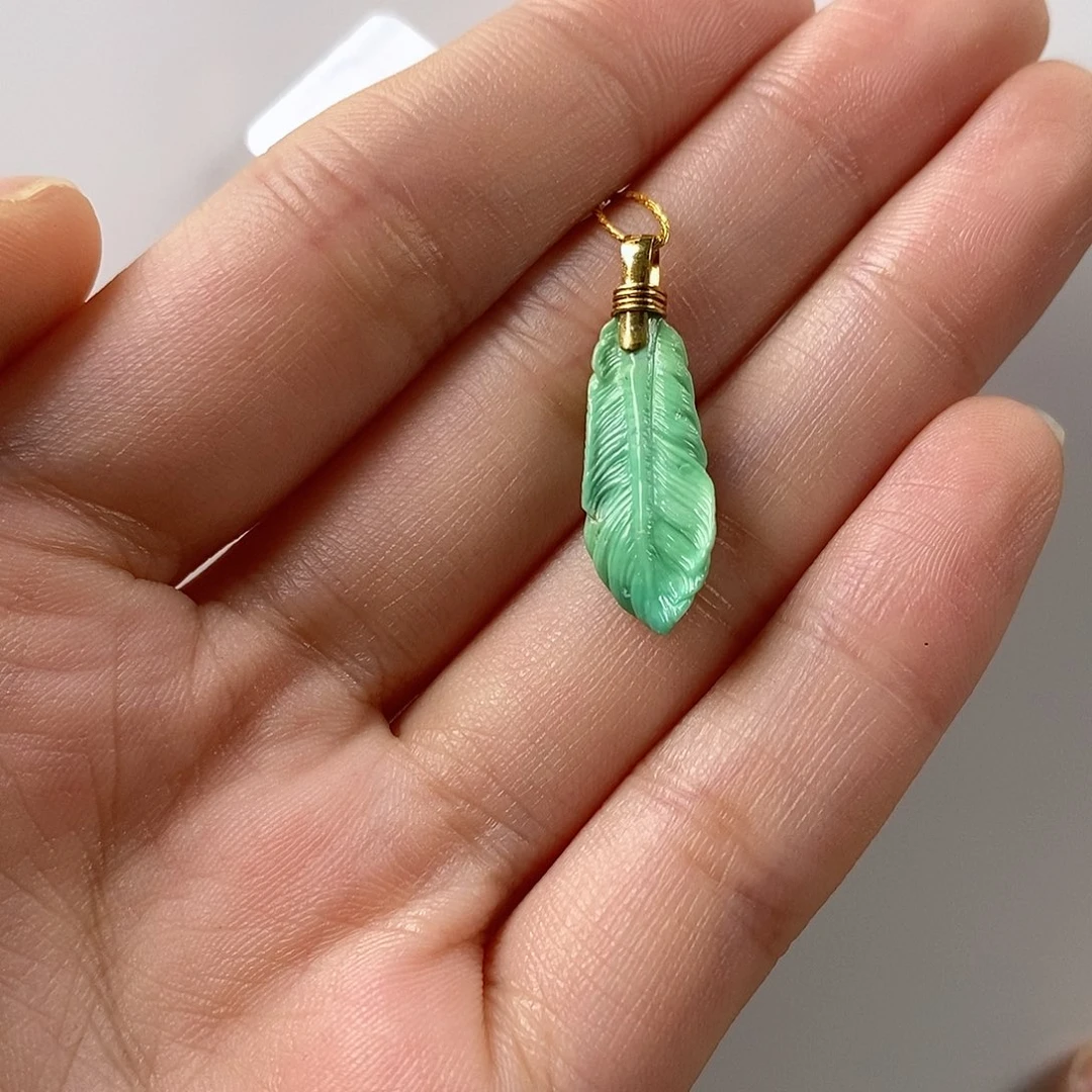 绿松石18K金镶嵌珠宝奇石