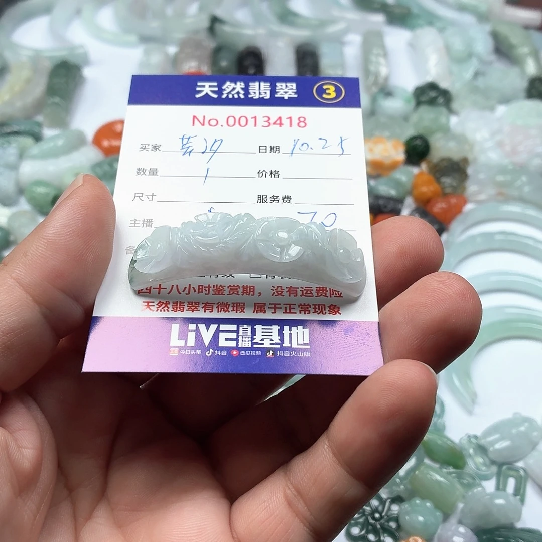 翡翠未镶嵌颈饰4677