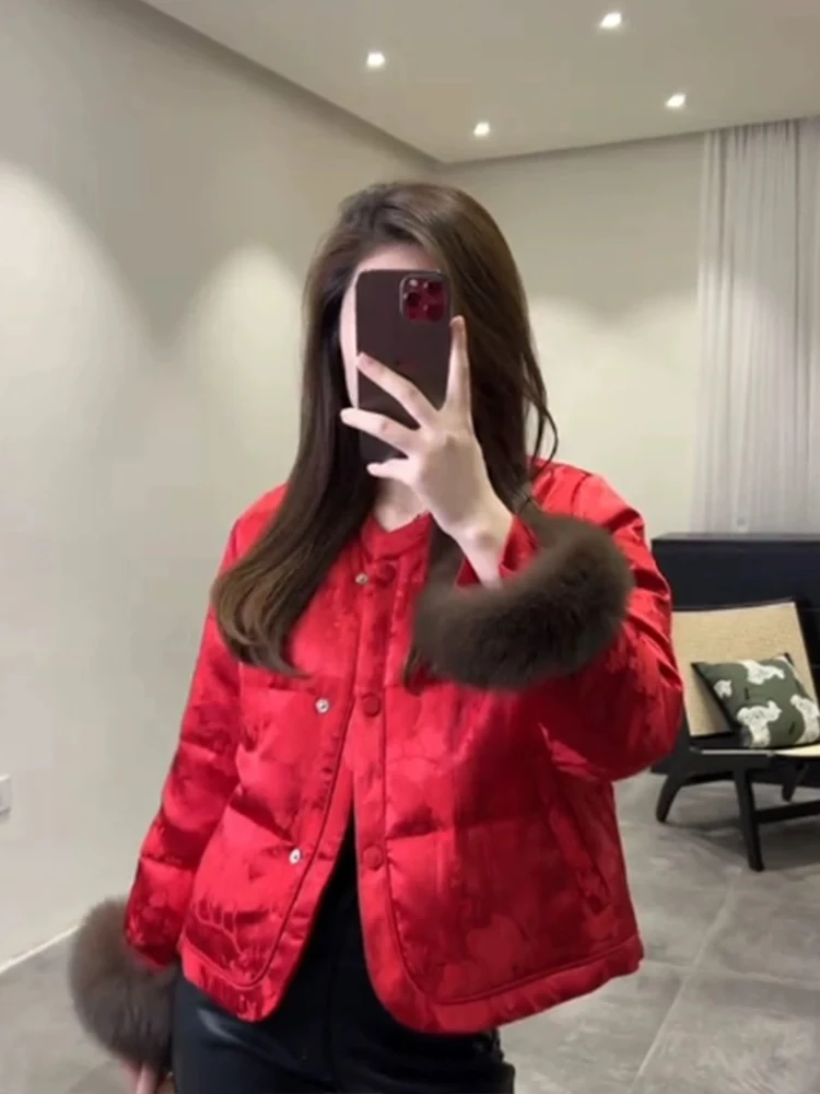 年款大红色棉袄国服