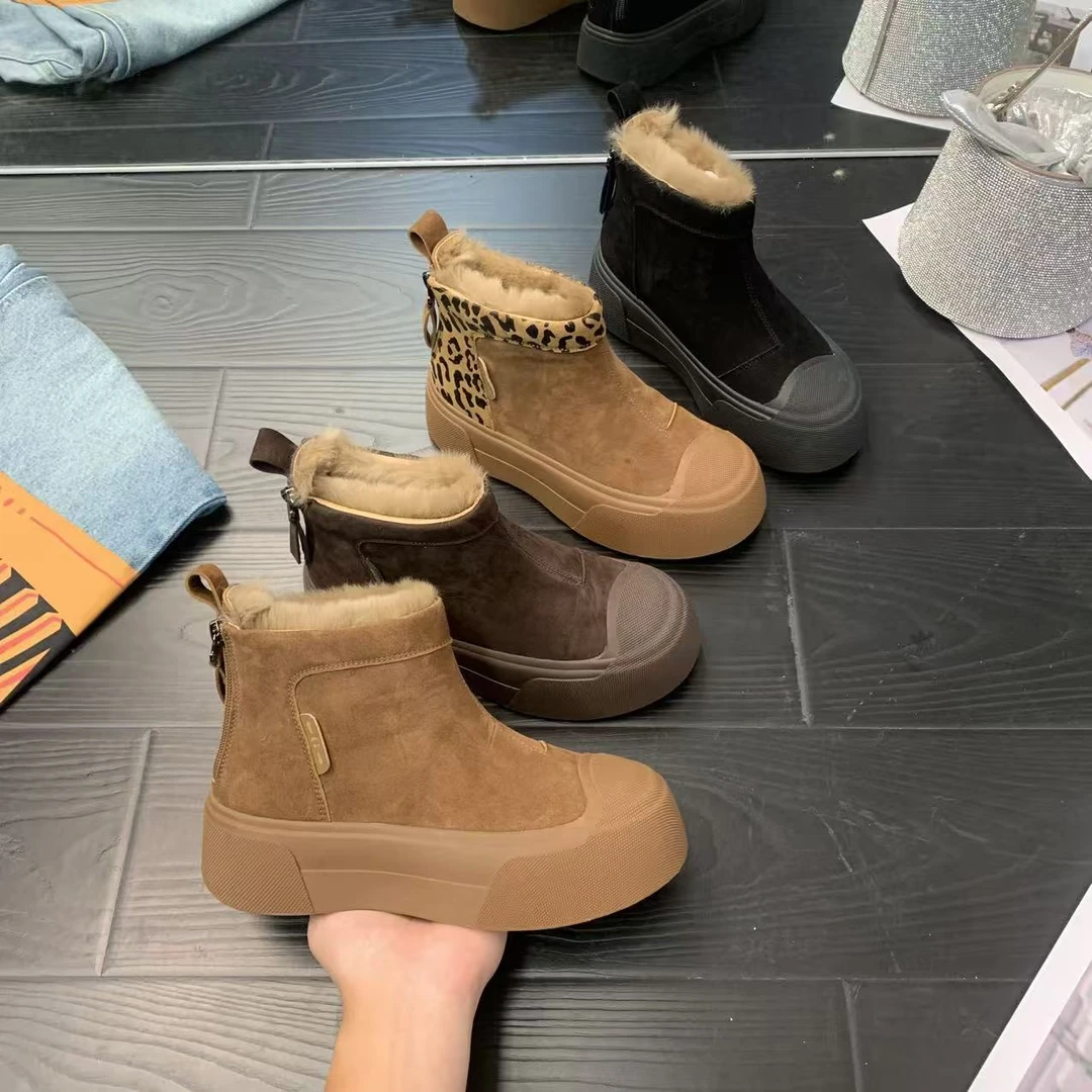 千之恋A增高4CM2025冬季时尚百搭新款爆款加绒保暖雪地靴60378