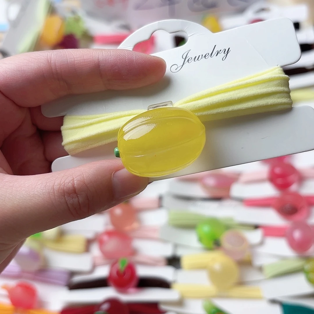 布艺铁合金夜光香瓜发绳