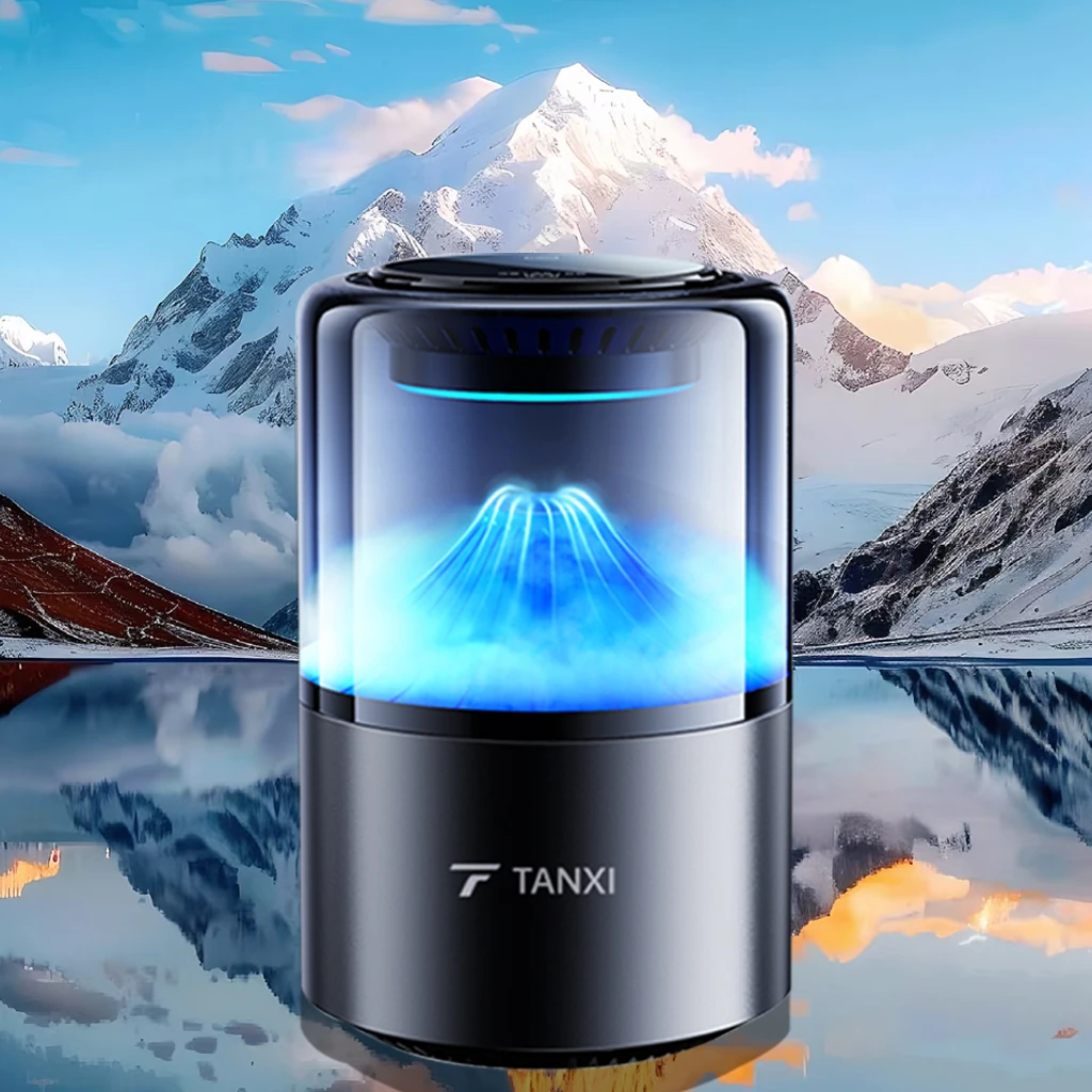 檀溪新款富士山迷你景观香薰持久留香自动感应车带氛围灯香薰机