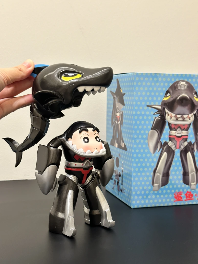 鲨鱼小新18cm高家居老虎陶瓷创意治愈系装饰摆件高级感礼物