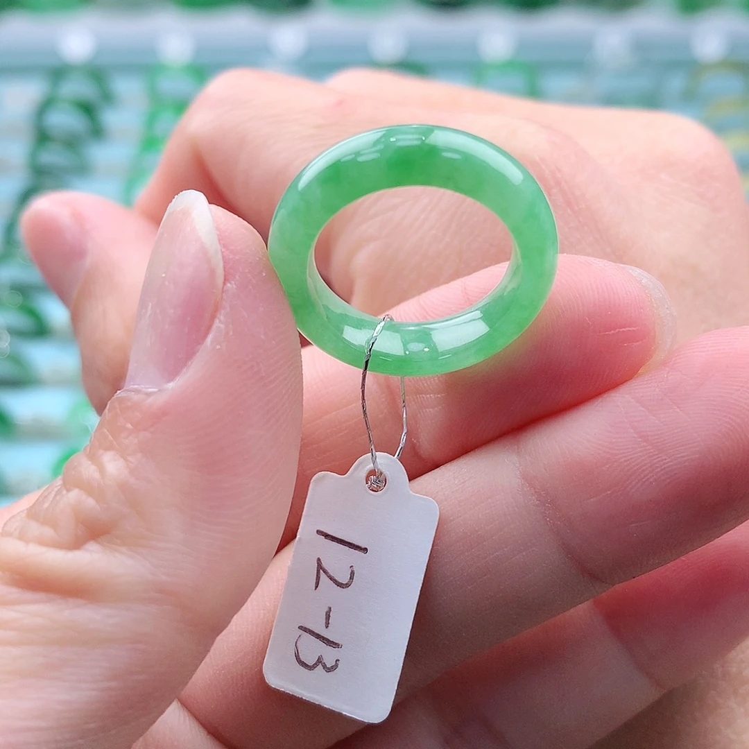 翡翠戒指未镶嵌A货缅甸翡翠