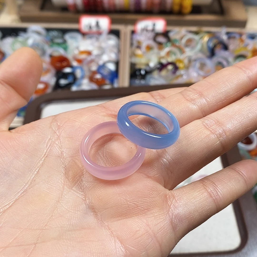 玛瑙/玉髓戒指未镶嵌麋**?