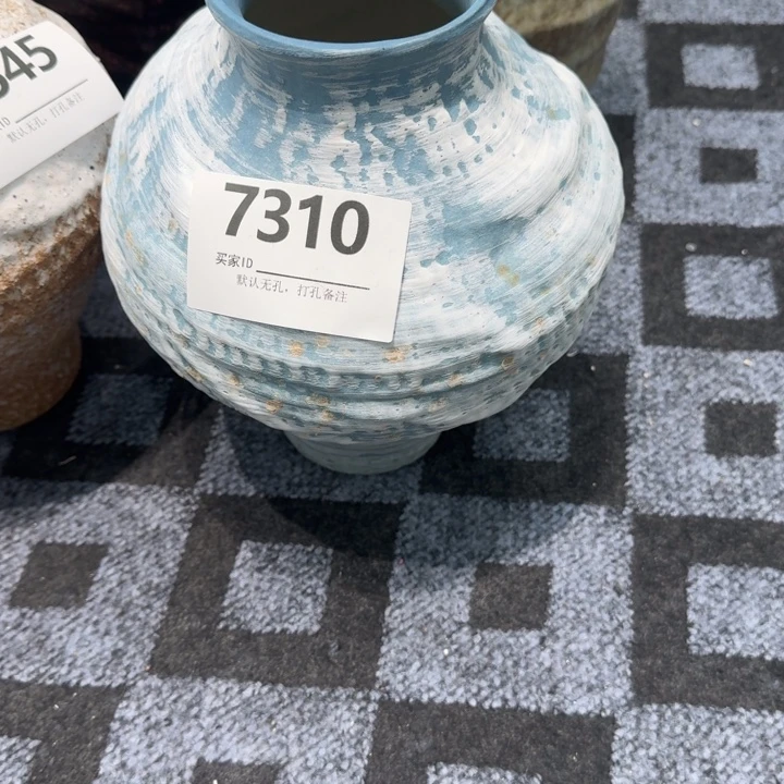 ****橙瓷片景德镇高温花器编码3710高28口8默认无孔