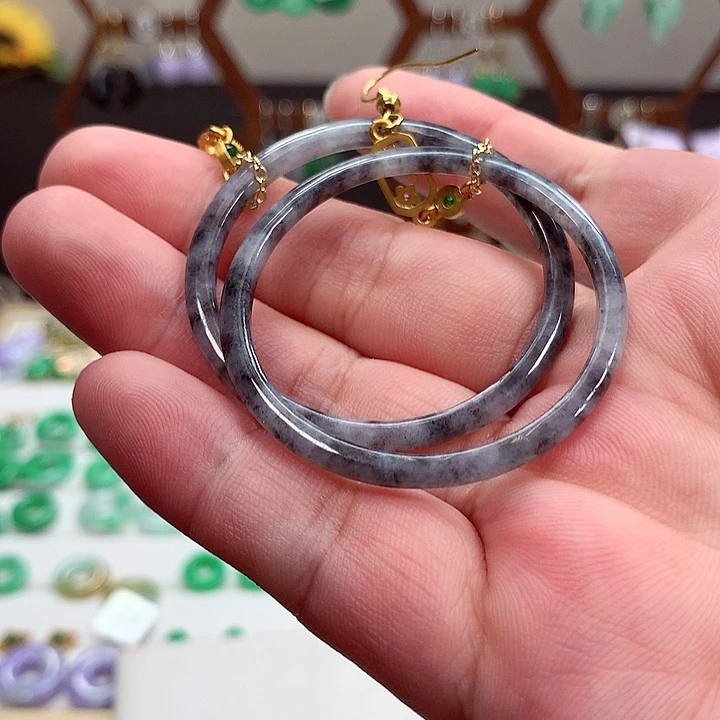 翡翠未镶嵌耳钉天然翡翠