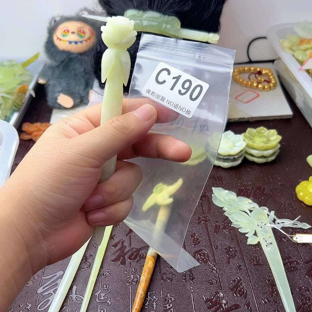 合金蛇纹石玉发饰?****爱