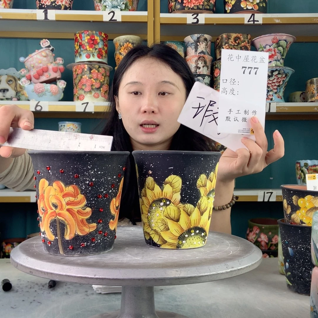 陶景德镇手工花盆777