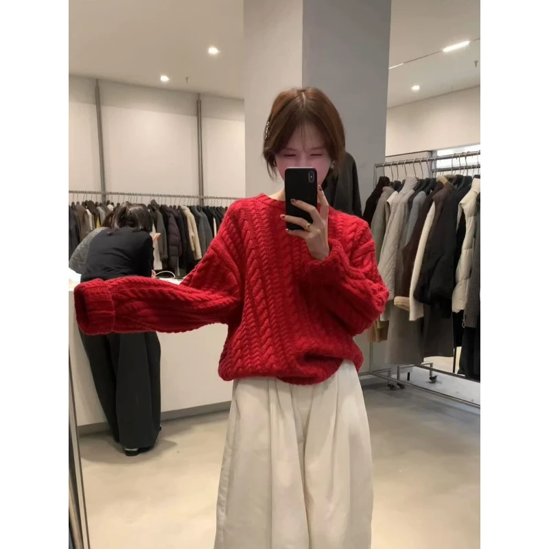 MARIE.COCO韩系宽松软糯针织毛衫上衣搭简约气质半身裙女休闲套装