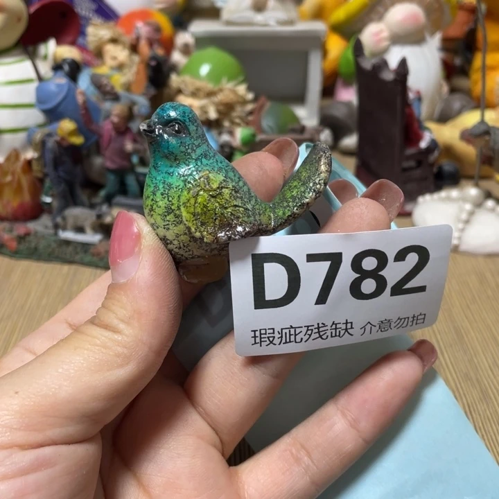 蝶***影摆件孤品老货微瑕瓷