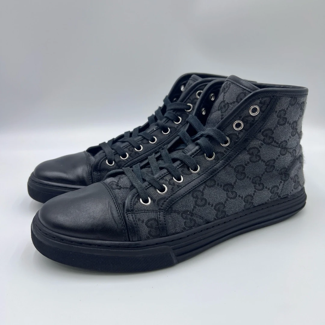 90新 GUCCI/古驰 40.5码/满印高帮板鞋/9598301