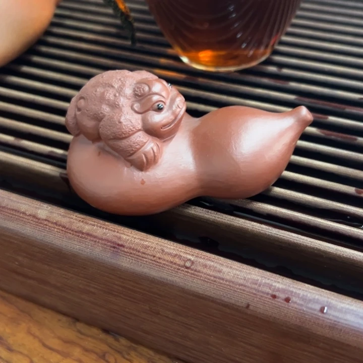 紫砂茶壶金蟾福禄茶宠