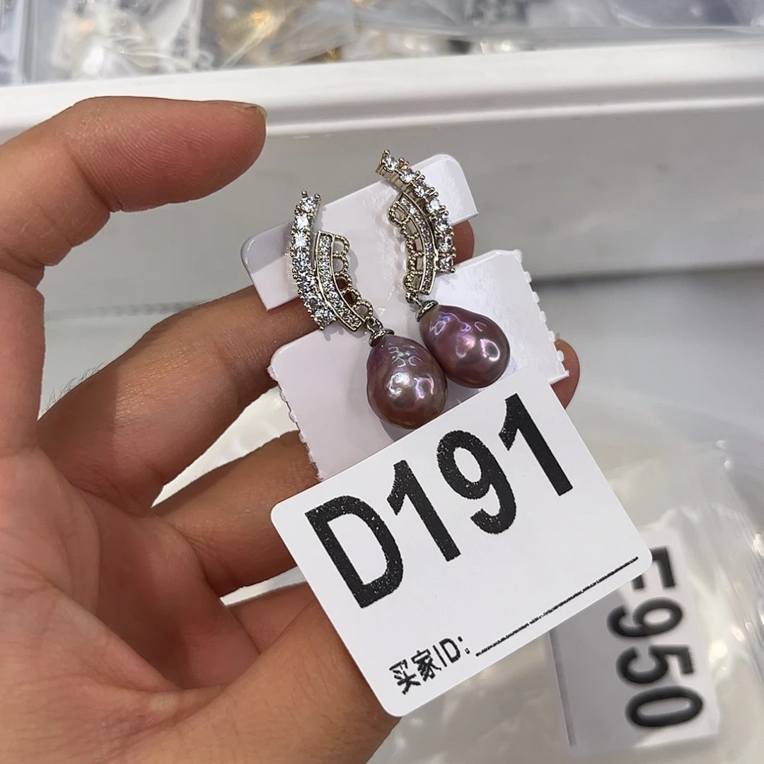 淡水珍珠合金耳饰