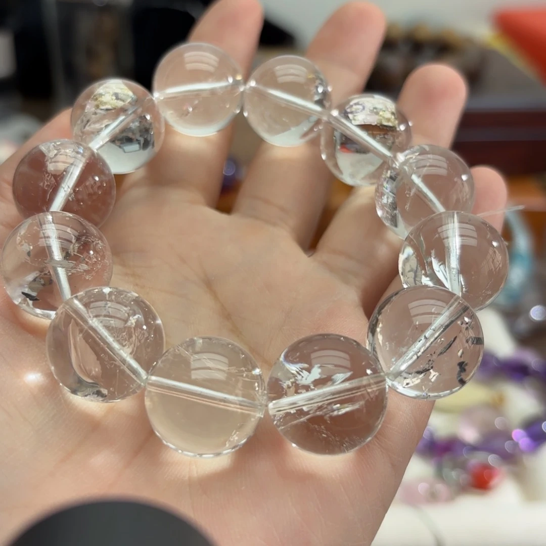 未镶嵌手链水晶白阿塞18.8