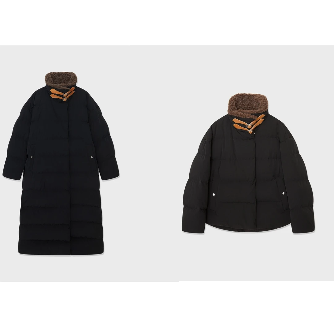 IMMI  项小七25冬季新品双排扣高领布面长外套/0828短外套/1335