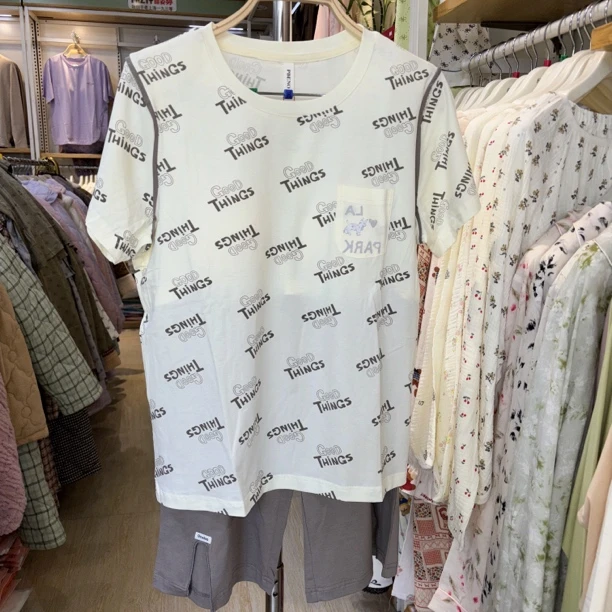 新款春夏薄款休闲家居服睡衣套装情侣款短袖