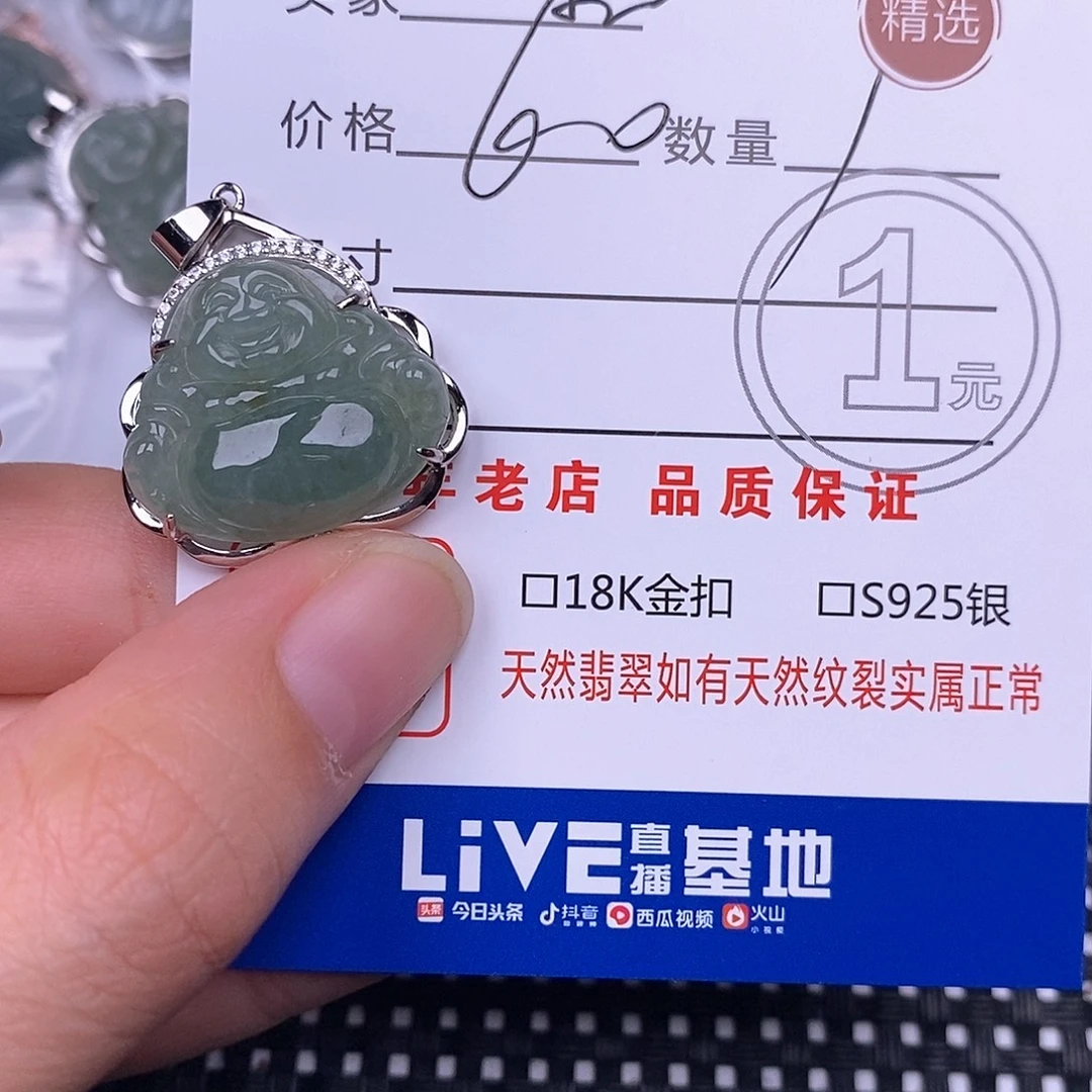 {***}翡翠银S925镶嵌颈饰
