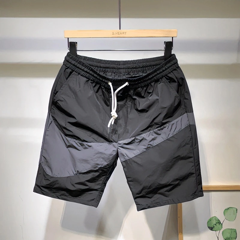 短裤男款夏季潮牌拼色宽松百搭休闲中裤男士运动速干青年潮流短裤