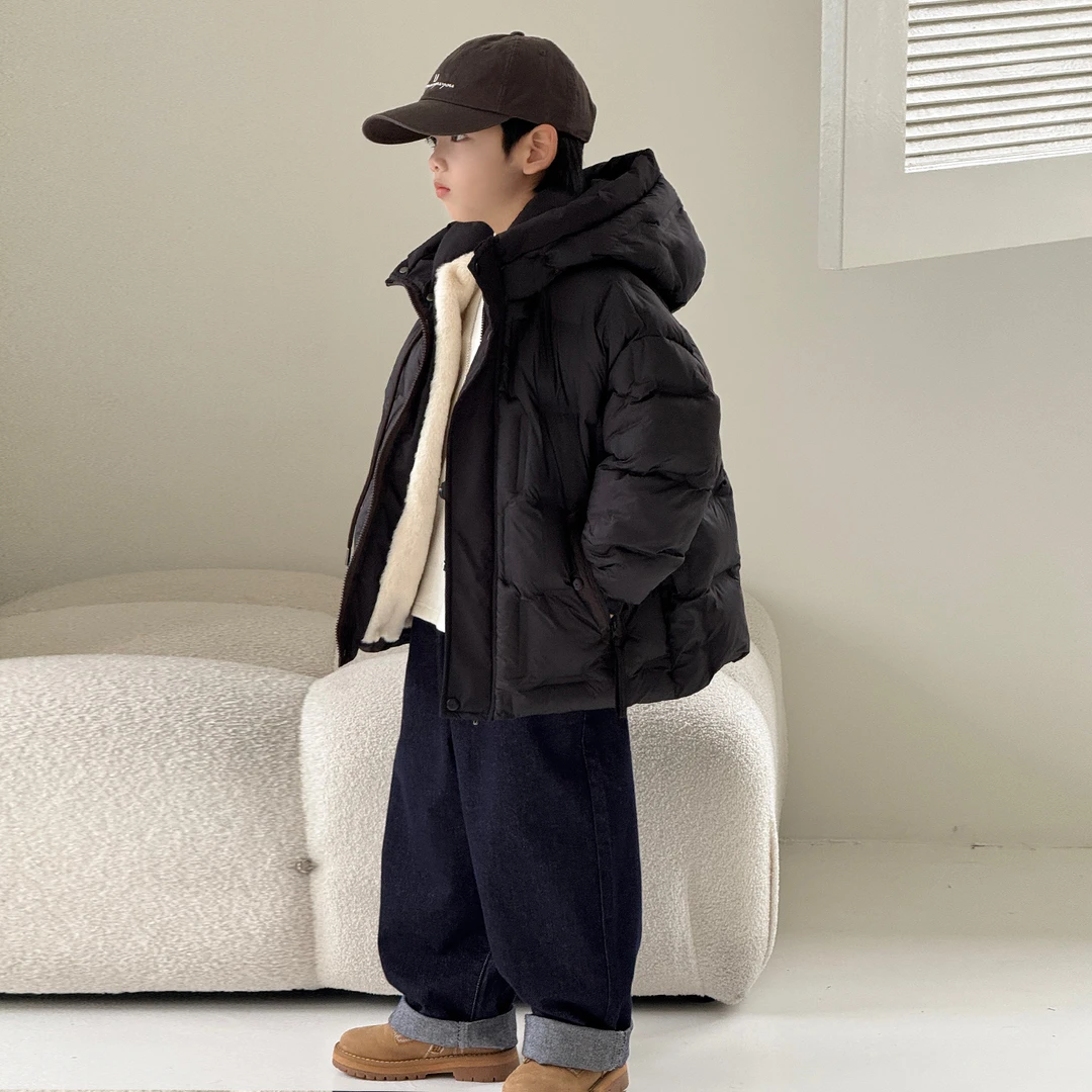 【2025冬款上新】男童棉服儿童加厚连帽冬装保暖棉衣中大童棉袄童装