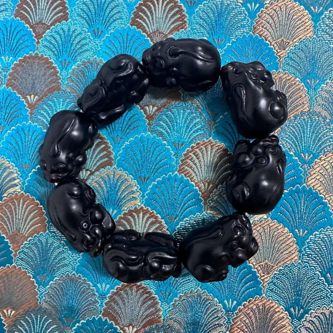 【器物炎灵 】yp黑色貔貅手串