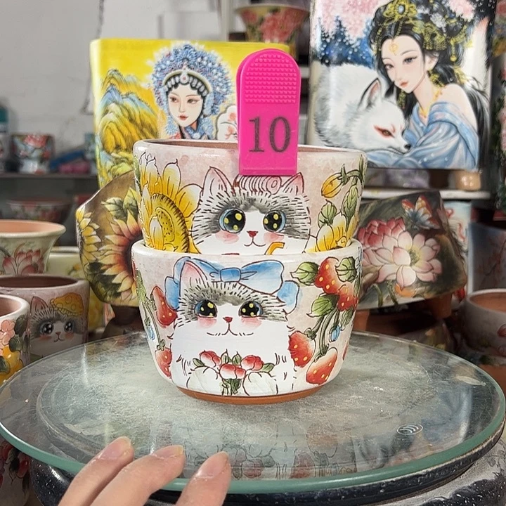 景德镇手绘花盆性价比超高