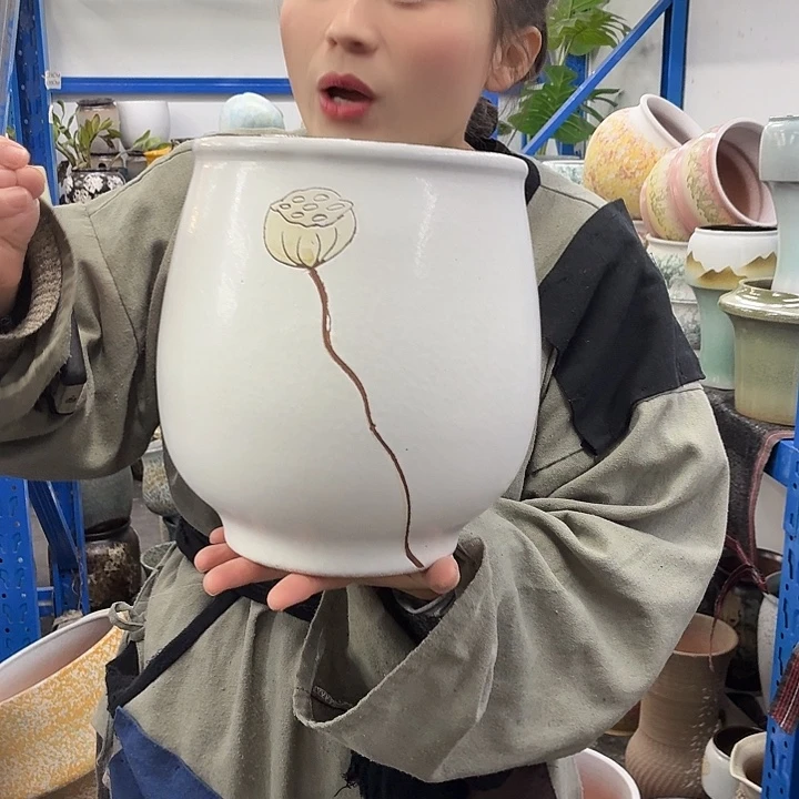 19×24 -粗陶花盆有孔-买买买